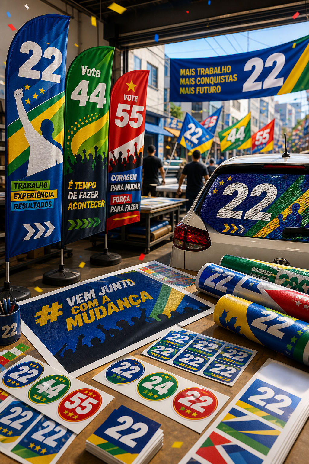 Materiais de campanha política Conceitto Plus